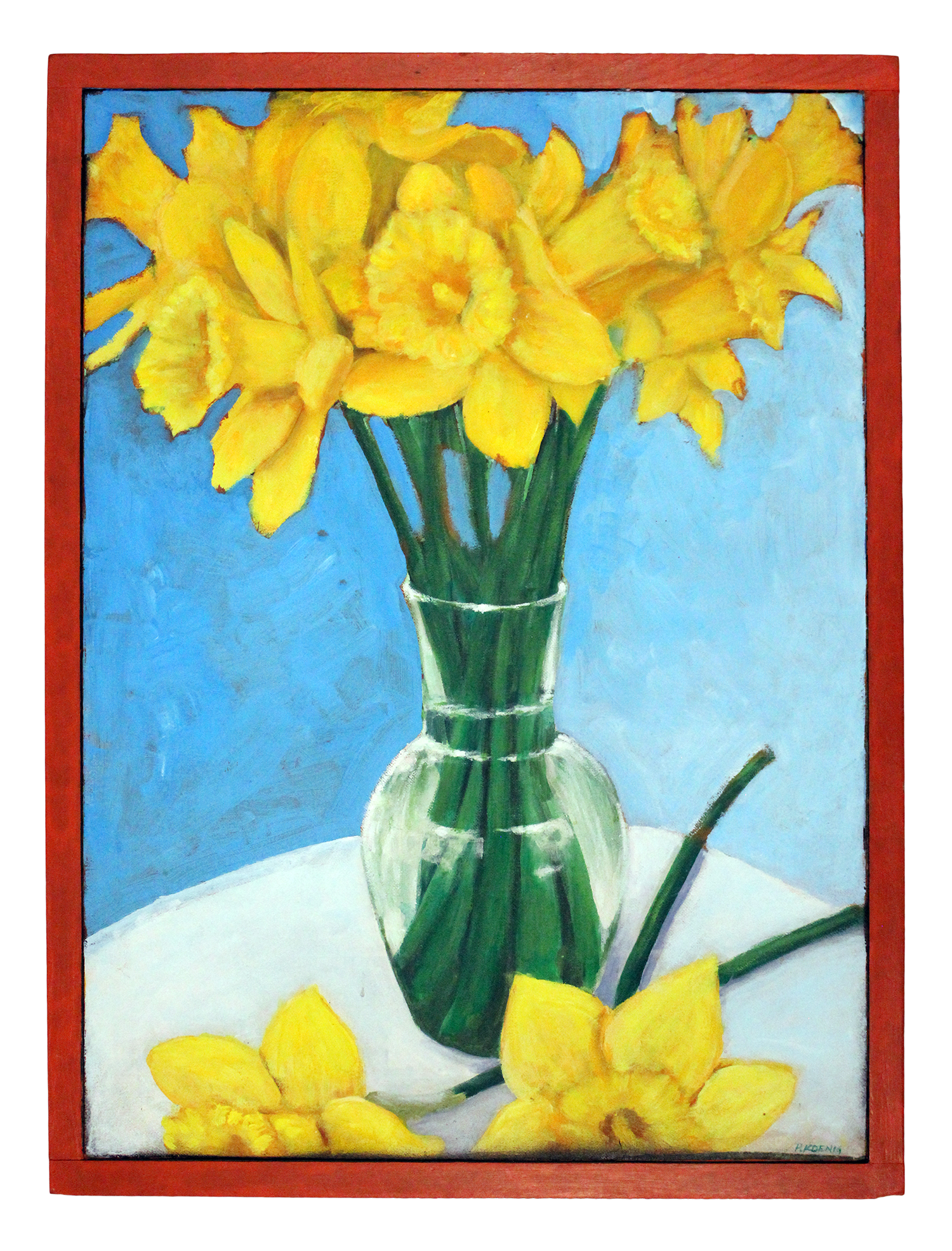 "Daffodils". Acrylic on canvas by Peter Koenig