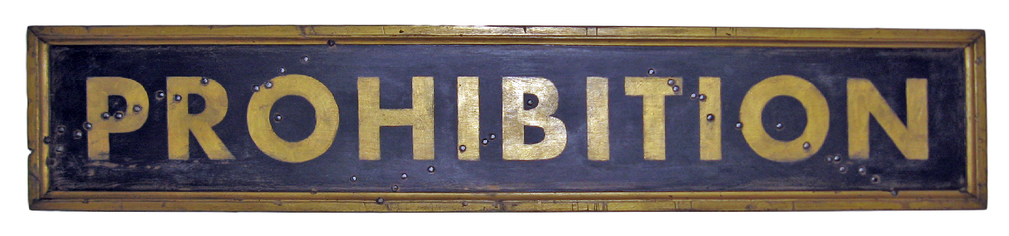 "Prohibition" - Mixed media on pine by Peter Koenig