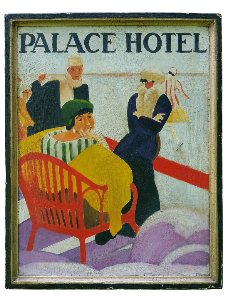 "Palace Hotel" - Mixed media on pine by Peter Koenig