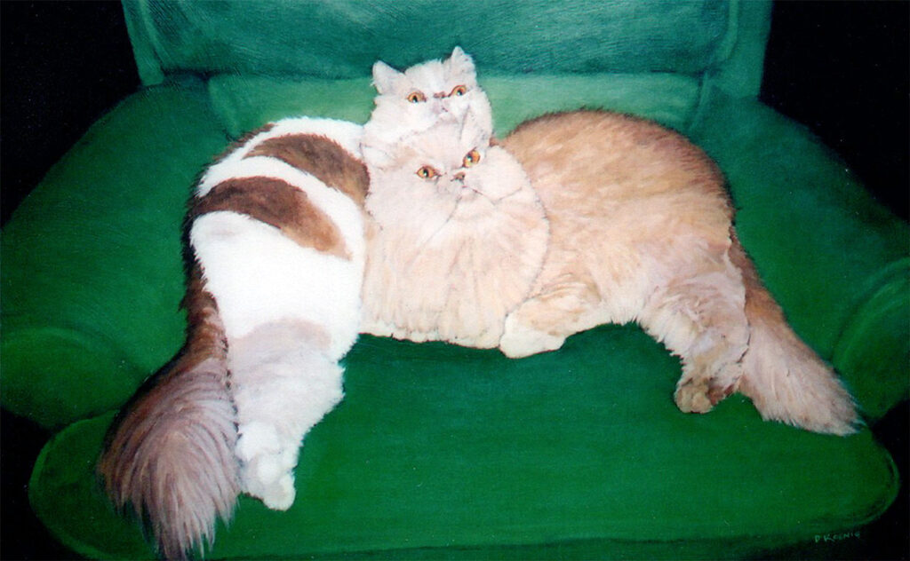 "Inseparable" Acrylic on a wood panel by Peter Koenig